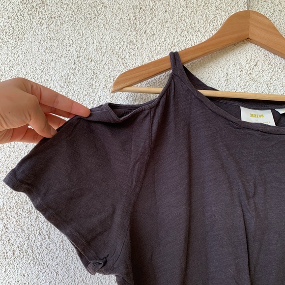 Maeve Tops - MAEVE ANTHROPOLOGIE XL Brown Cold Shoulder T Shirt